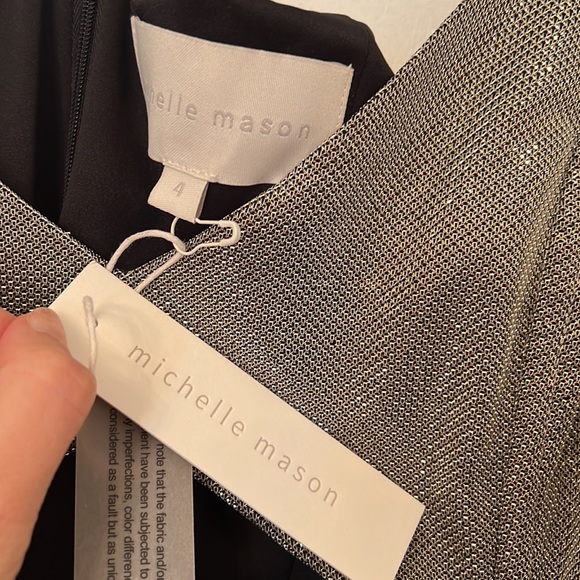 Michelle Mason Cutout Metallic Dress NWT - Picture 4 of 6